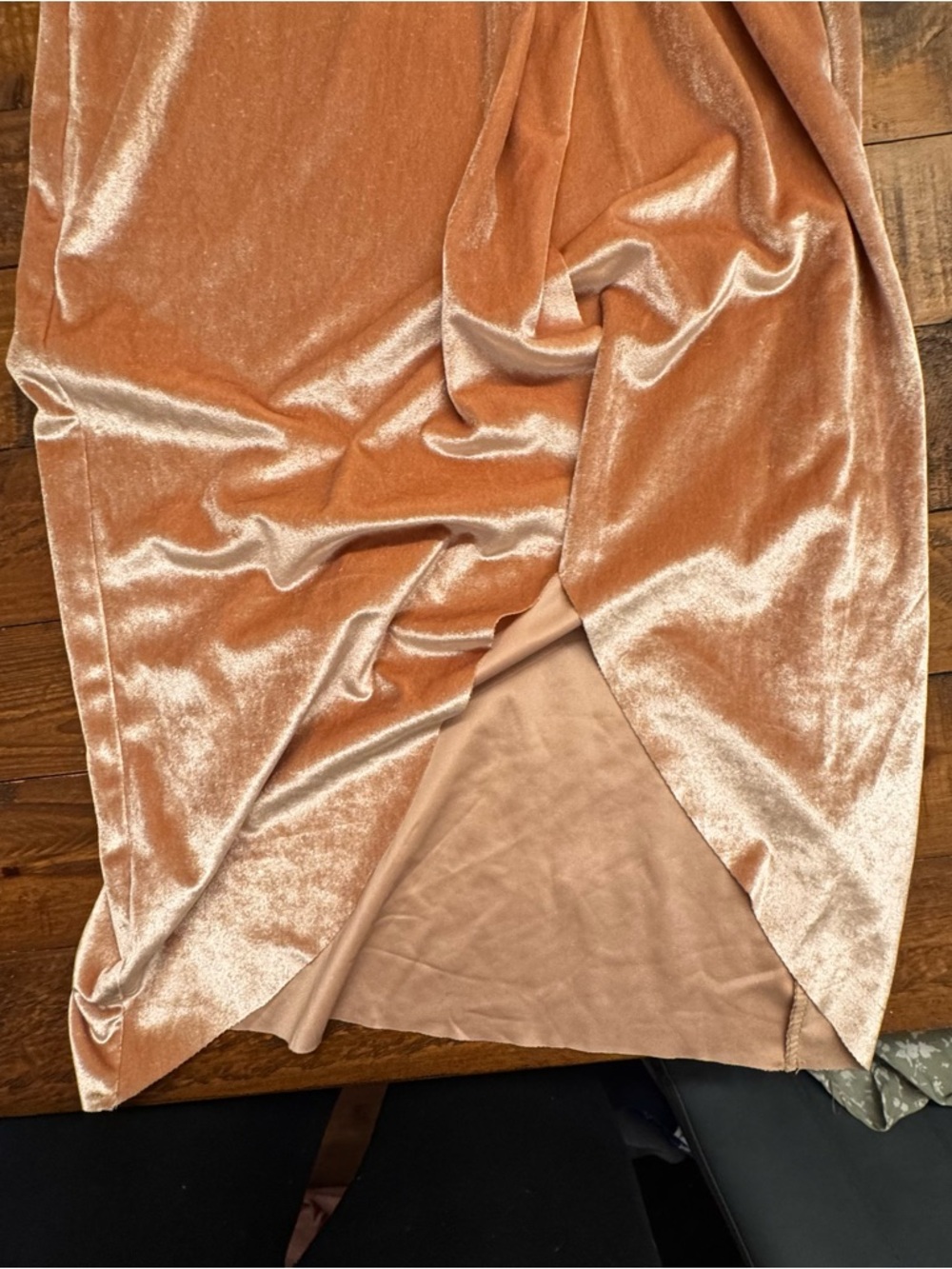 ZARA Velvet Knot Front Wrap Dress - Picture 3 of 6